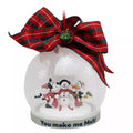 Disney Store Minnie Daisy kissing snowman glass