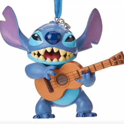 Disney Store official musical Stitch Hanging Ornament with guitar Lilo