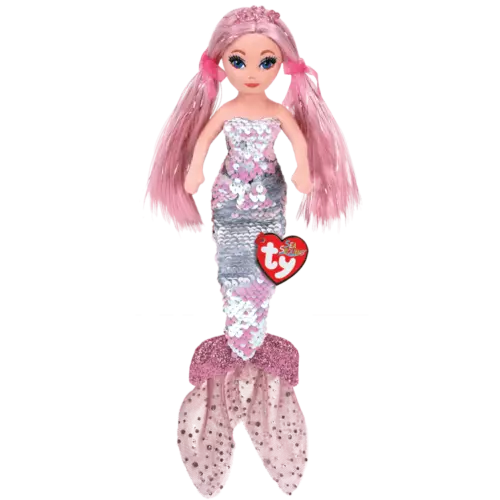 TY Cora SEQUIN Soft Plush PINK MERMAID