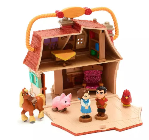 DISNEY ANIMATORS' COLLECTION BELLE MINI DOLL Cottage PLAYSET