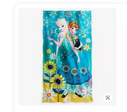 Disney store Frozen Fever Elsa Anna beach bath towel