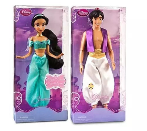 Disney Store Official Aladdin & Princess Jasmine Classic Doll set
