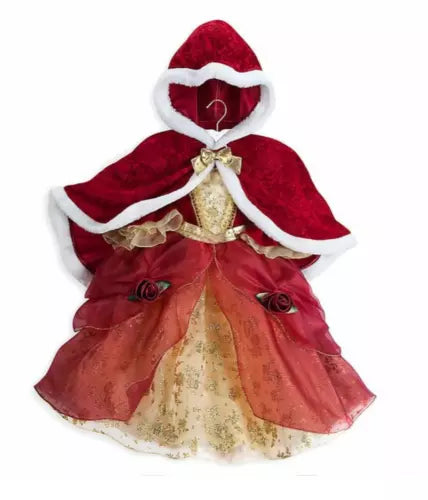 Disney Store Princess Belle Deluxe Holiday Fancy Costume