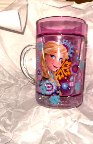 Disney Store Frozen Elsa Anna water-fill cup glass