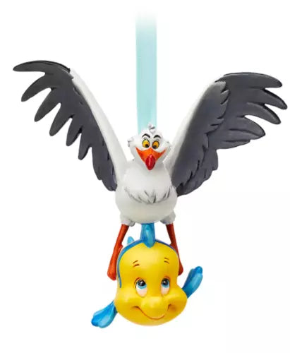 Disney Store Scuttle and Flounder Hanging Ornament