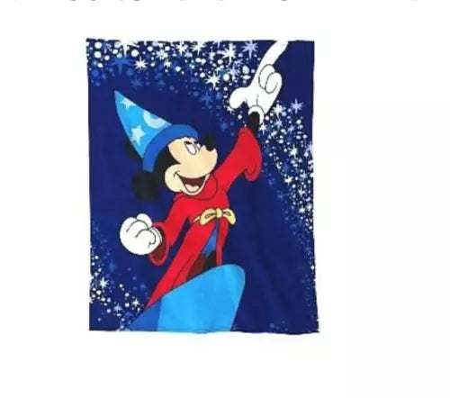 Disney authentic Mickey mouse wizard Fleece throw blanket