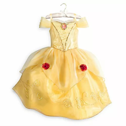 Disney Store Beauty & Beast Princess Belle Kid Dress Costume