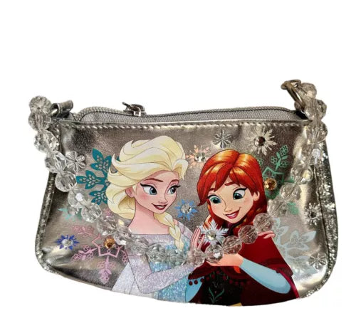 Disney Store Frozen Elsa Anna Silver One Size Handbag