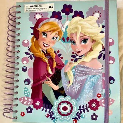Disney Frozen Elsa Anna colouring markers stencils activity note book