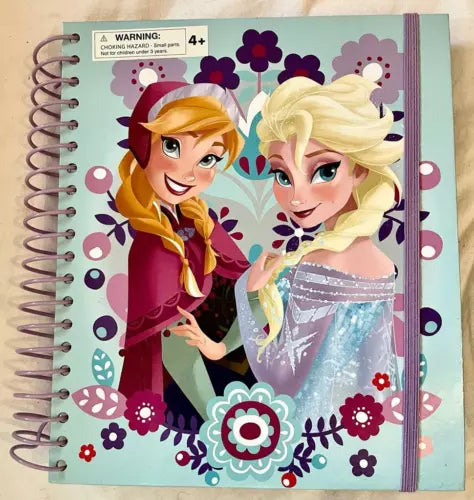 Disney Frozen Elsa Anna colouring markers stencils activity note book