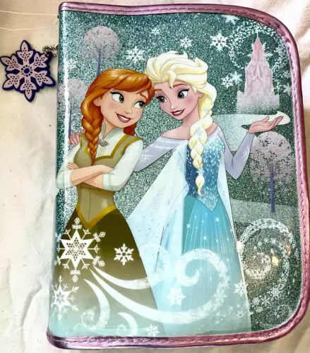 Frozen Elsa Anna zip up stationary colour artwork case set