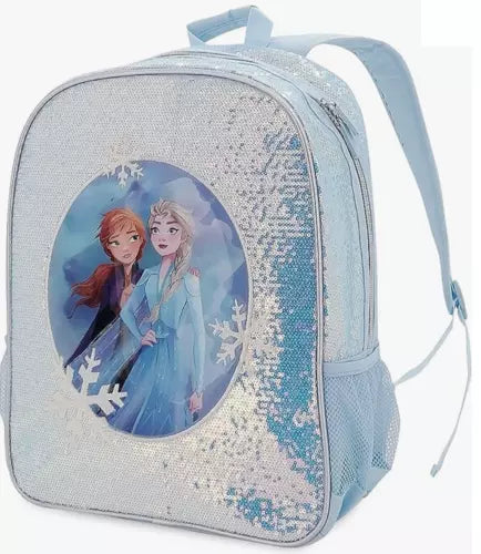 Disney Store Frozen Glitter Backpack Anna Elsa artwork School