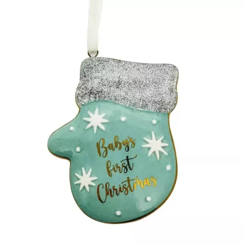 St. Nicholas Square Baby's First Christmas Sentiment Ornament