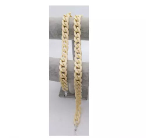 Designer Women Fashion Acrylic Off White glasses Chain