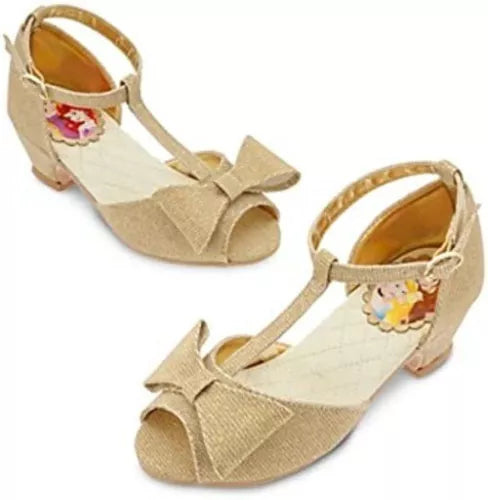 Disney Princess Ariel Cinderella Belle Golden Heeled kid Shoe