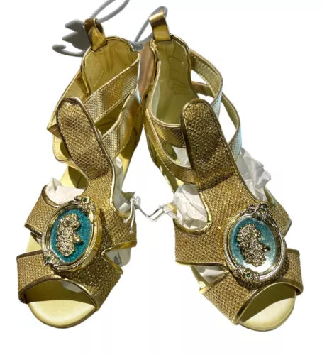 Disney Store Brave Merida Gold Dress formal Costume Shoes