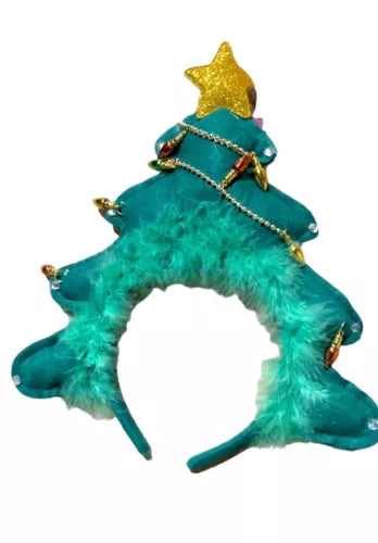 Christmas tree LIGHT UP Green hat headband for holiday adult and children