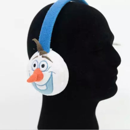 DISNEY KIDS BLUE WHITE GREY FROZEN OLAF AND SVEN WINTER WARM EAR
