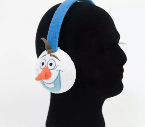 DISNEY KIDS BLUE WHITE GREY FROZEN OLAF AND SVEN WINTER WARM EAR