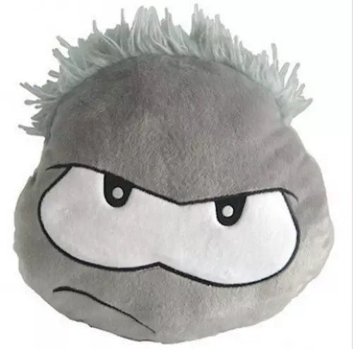 Disney Club Penguin Puffle Cushion Grey Soft Plush Toy