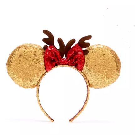 Disney Store Minnie Mouse Festive Reindeer Ears Headband
