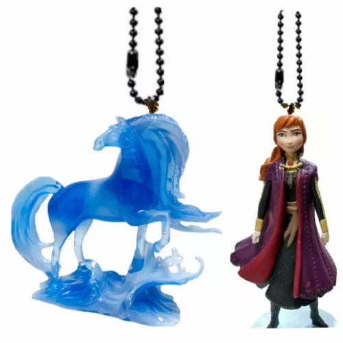 Nokk Elsa’s Horse 4” & Princess Anna Purple Pvc Keychain Dangler Ornament Figure