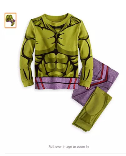 Disney Store Marvel Avengers Hulk Pajama Costume kids