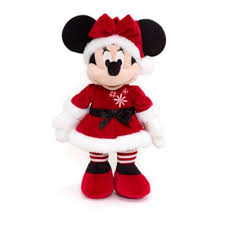 Disney Store Minnie Mouse Red Christmas Santa Soft Plush Doll