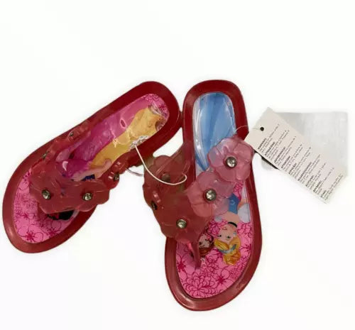 Disney Princess Pink jelly slipper Aurora Snow White Ariel Shoes Kids