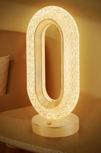 LED Crystal Table Lamp 3 Level Touch Control Indoor Decorative Bedroom Light