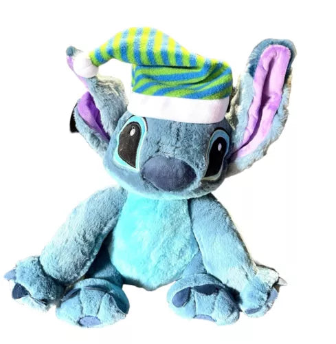 Disney Store Lilo & Stitch Soft Plush Doll Toy  Christmas Holiday hat cap