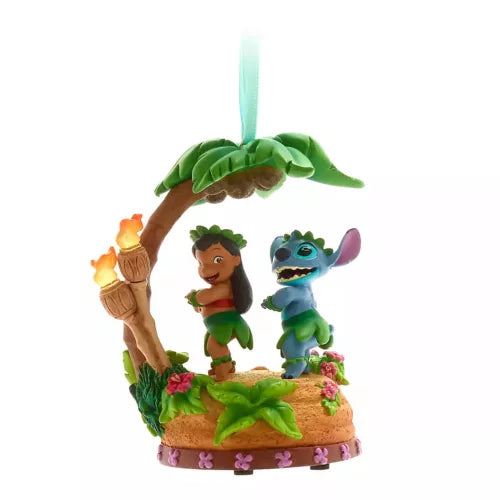 Disney Store Lilo and Stitch Singing Hanging Musical Ornament