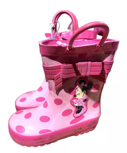 Disney Store Pink Minnie Mouse Wellies Wellington Rain boots