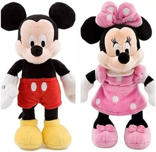 Disney store MINNIE MOUSE and MICKEY MOUSE Mini Bean Bag Soft Toy