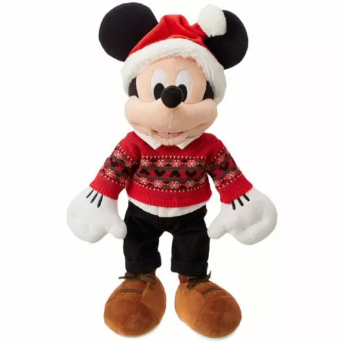 Micky mouse Winter Christmas Holiday  soft plush doll toy