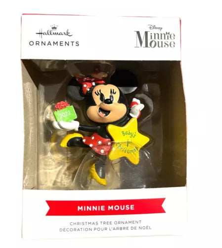 Disney Store  Minnie Mouse baby's 1st Christmas Tree Hanging Ornament