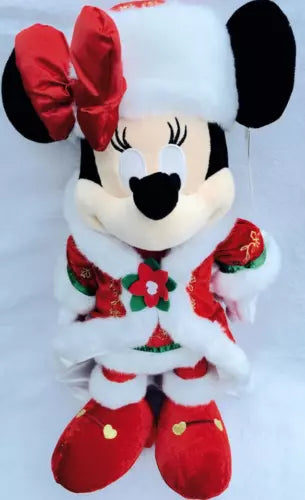 Disney Store Official Minnie Mouse Deluxe Festive Medium Soft Plush Doll Toy