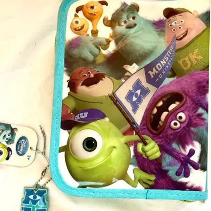 Monster university zip up pencil stationery colour artwork case for school