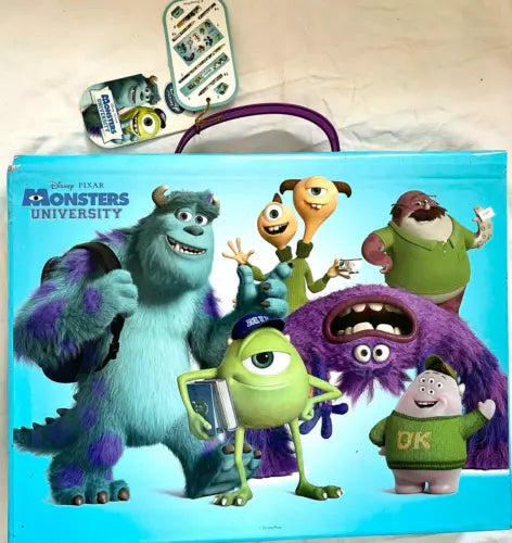 Disney Monster university sulley 58 pc art kit colouring carry case set