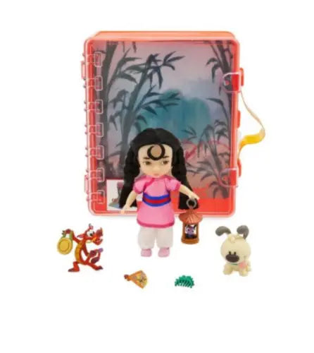 Disney Store Animators Little Collection Mulan Mini Doll Playset w accessories