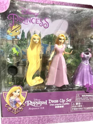 Disney Store Rapunzel with pascal and pan deluxe Dress up fashion set Magiclip