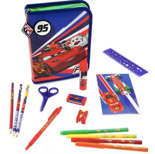 Disney Character CARS zip-up Stationery Kit School supplies