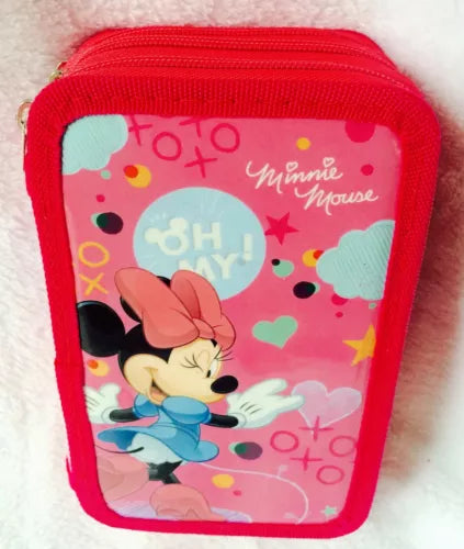 Disney Minnie Mouse zip up stationary colour pencil marker case