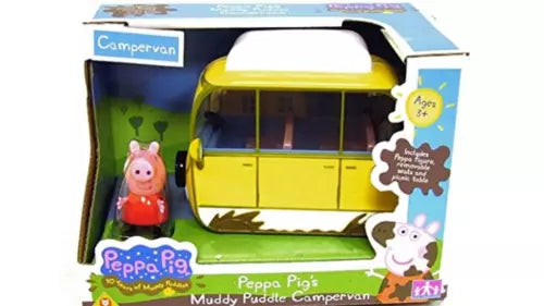 Peppa Pig Muddy Puddle Campervan with Peppa folding table benches