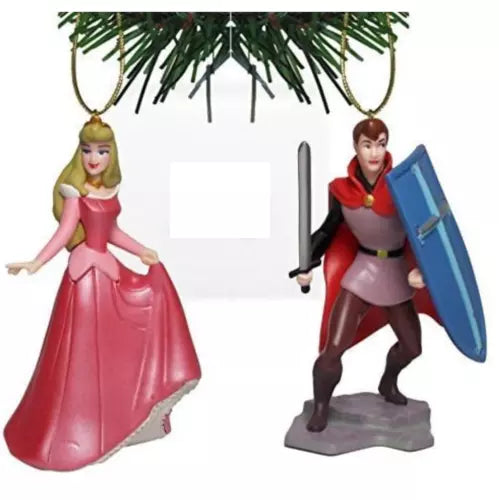 Disney store Phillip & Aurora pair Figurine Holiday Christmas Tree Ornament