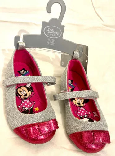 Disney Store Minnie Mouse Silver Pink costume Dress Shoes Girls Kids