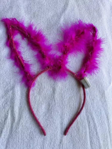Faux Rabbit Ears Flashing Led Headband Party Easter Gift One size Pink