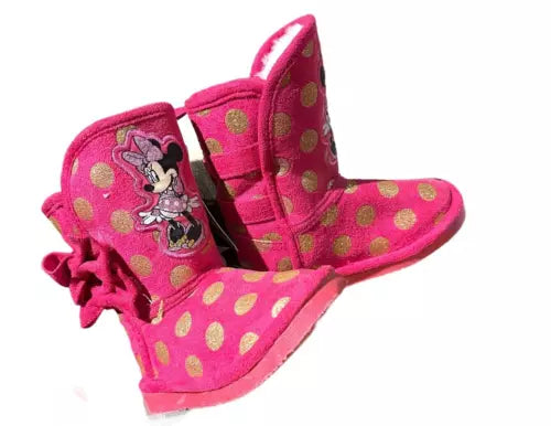 Disney Store Minnie Polka Pink Winter Boots