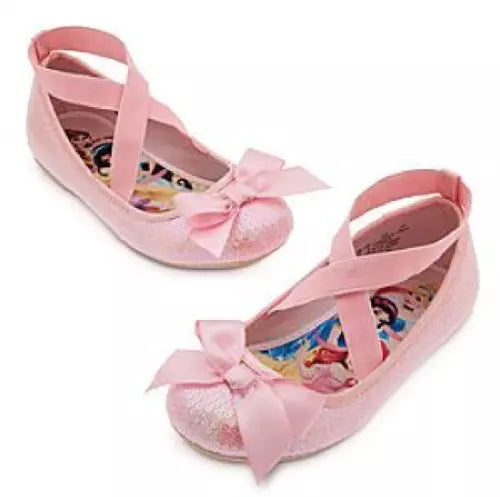 Disney Official princess Flat Pink Glitter Shoes Girls