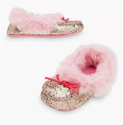 Disney Princess warm indoor soft Slippers Kids Aurora Ariel Pink